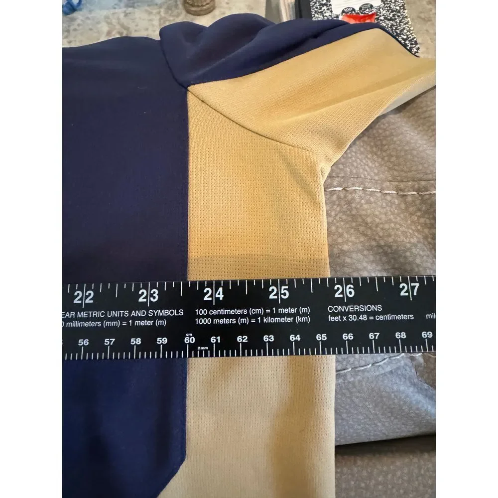 Reebok NFL/NFC West LA Rams Embroidered Navy Gold Quarter Zip Pullover Jacket XL